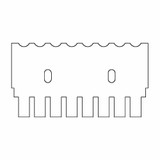 (45-100C8) 8 Tooth Comb, 1mm Thick For 7cm Mini Gel Box 1 Comb/Unit