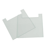 (45-108N) Notched Glass Plate, 10 x 10cm 2mm Thick 2 Plates/Unit
