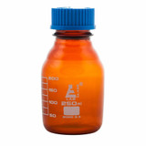 Eisco Screw Cap Media Bottles, Amber Glass