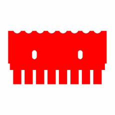 (45-100C8M) 8 Tooth Comb, 1.5mm Thick For 7cm Mini Gel Box 1 Comb/Unit