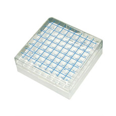 (27-213) 81-Well CryoRack w/Lid White, w/ Numeric Grid 1 Rack/Unit