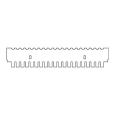 (45-102C20) 20 Tooth Comb, 1mm Thick for 15cm Gel Box 1 Comb/Unit