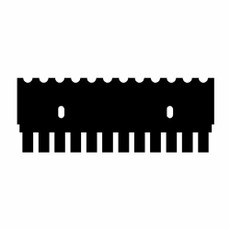 (45-101C12S) 12 Tooth Comb, 0.75mm Thick for Midi 10cm Gel Box 1 Comb/Unit