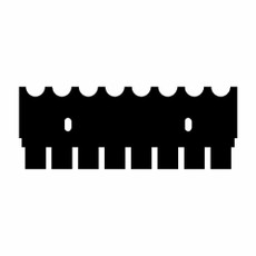 (45-101C8S) 8 Tooth Comb, 0.75mm Thick for 10cm Wide Gel Box 1 Comb/Unit