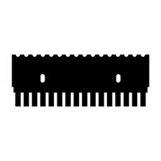 (45-101C16M) 16 Tooth Comb, 1.5mm Thick for Midi 10cm Gel Box 1 Comb/Unit