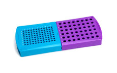 (93-235) Rotating Duo Tube Rack Blue and Purple 1 Rack/Unit