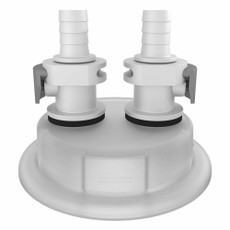 (85-121C) Cap Adapter, Two 3/8" Hose Bar 80mm Cap 1 Adapter/Unit