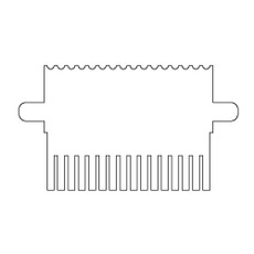 (45-108C16) 16 Tooth Comb, 1mm Thick For 10cm Vertical Gel Box 1 Comb/Unit