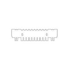 (45-102MC16S) 16 Tooth Comb, 0.75mm Thick 15 x 15cm Gel Box Accessory 1 Comb/Unit