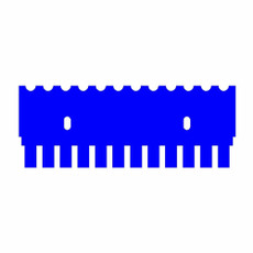 (45-101C12W) 12 Tooth Comb, 2mm Thick for Midi 10cm Gel Box 1 Comb/Unit