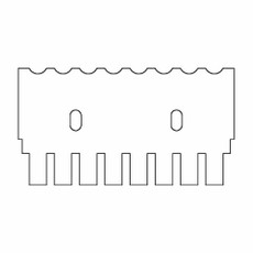 (45-100C8) 8 Tooth Comb, 1mm Thick For 7cm Mini Gel Box 1 Comb/Unit