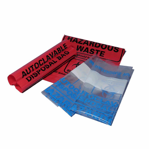 Red Biohazard Autoclave Bags w/ Marking Panel - Genesee Scientific