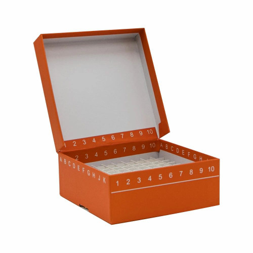 81-Place Hinged Cardboard Freezer Box - 50/Unit - Genesee Scientific