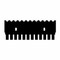 (45-101C12S) 12 Tooth Comb, 0.75mm Thick for Midi 10cm Gel Box 1 Comb/Unit