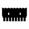 (45-100C8S) 8 Tooth Comb, 0.75mm Thick For 7cm Mini Gel Box 1 Comb/Unit