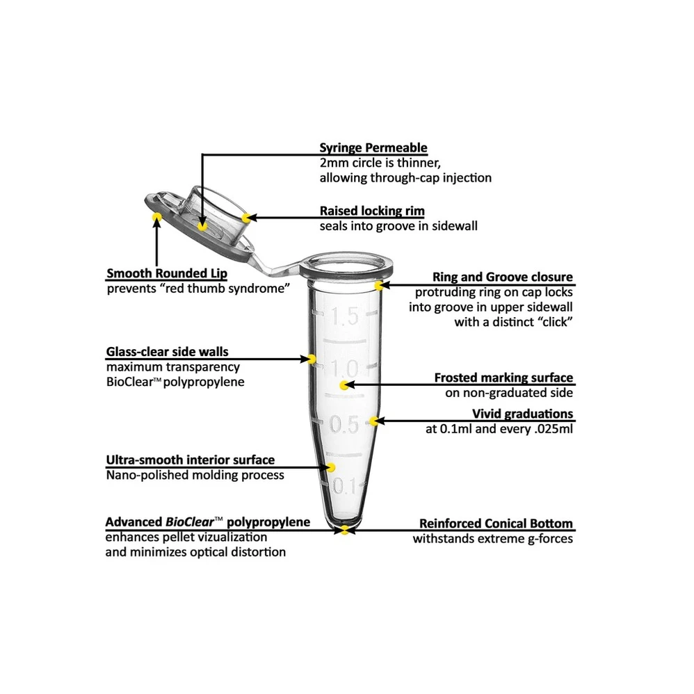 MTC Bio SureSeal S™ Sterile Microcentrifuge Tubes