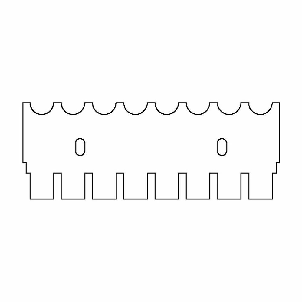 (45-101C8) 8 Tooth Comb, 1mm Thick for 10cm Wide Gel Box 1 Comb/Unit
