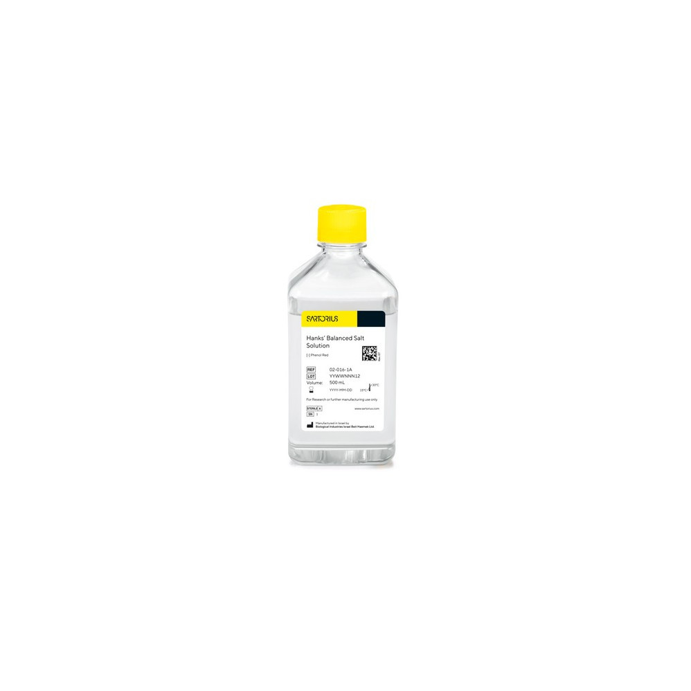 (25-671) Hank's Balanced Salt Solution 500mL, without Phenol Red 500 mL/Unit