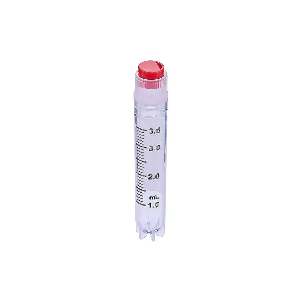 (24-204OS) 3.6ml Self-Standing Cryovial Internal Thread w/ O-Ring Seal 10 Bags of 100 Tubes/Unit