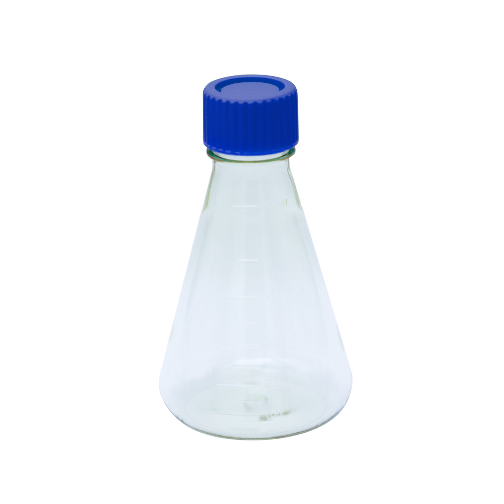 (25-136OS) TC Shaker Flasks, Erlenmeyer, Polycarbonate, Flat, Std Cap 24 Flasks/Unit