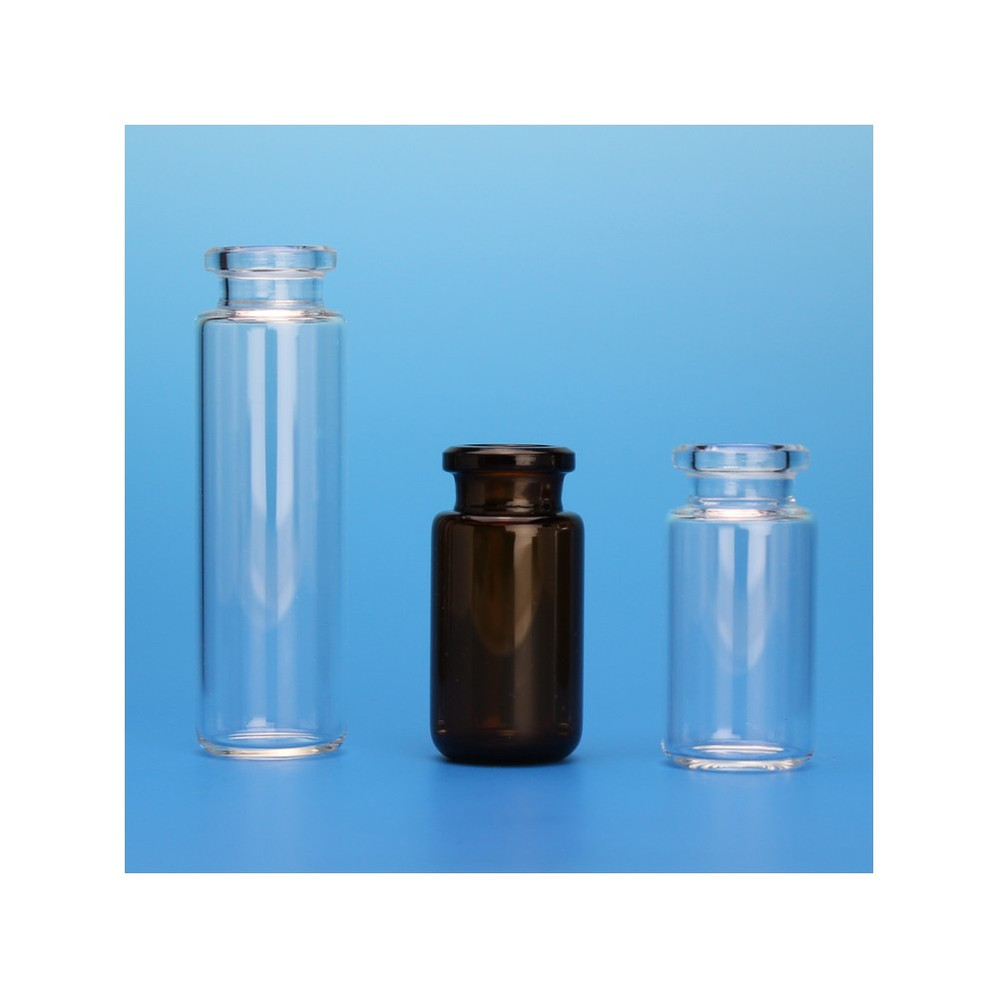 10 mL Headspace Vials, 23 x 46 mm, Flat Bottom, Beveled Crimp Top