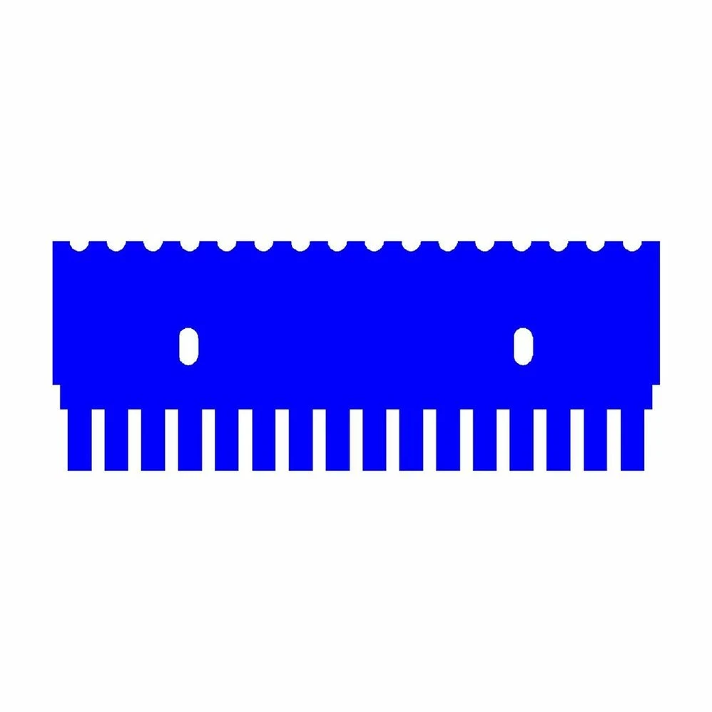 (45-101C16W) 16 Tooth Comb, 2mm Thick for Midi 10cm Gel Box 1 Comb/Unit