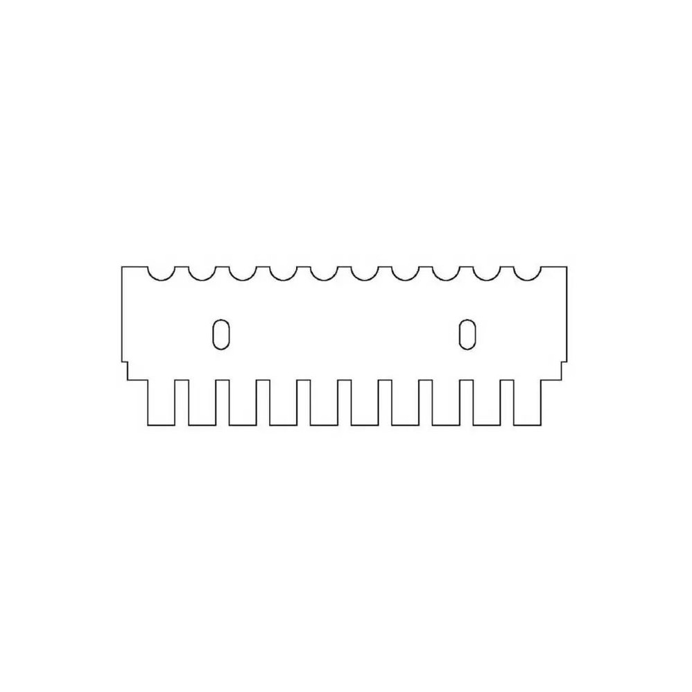 (45-101MC10S) 10 Tooth Comb, 0.75mm Thick 10 x 10cm Gel Box Accessory 1 Comb/Unit