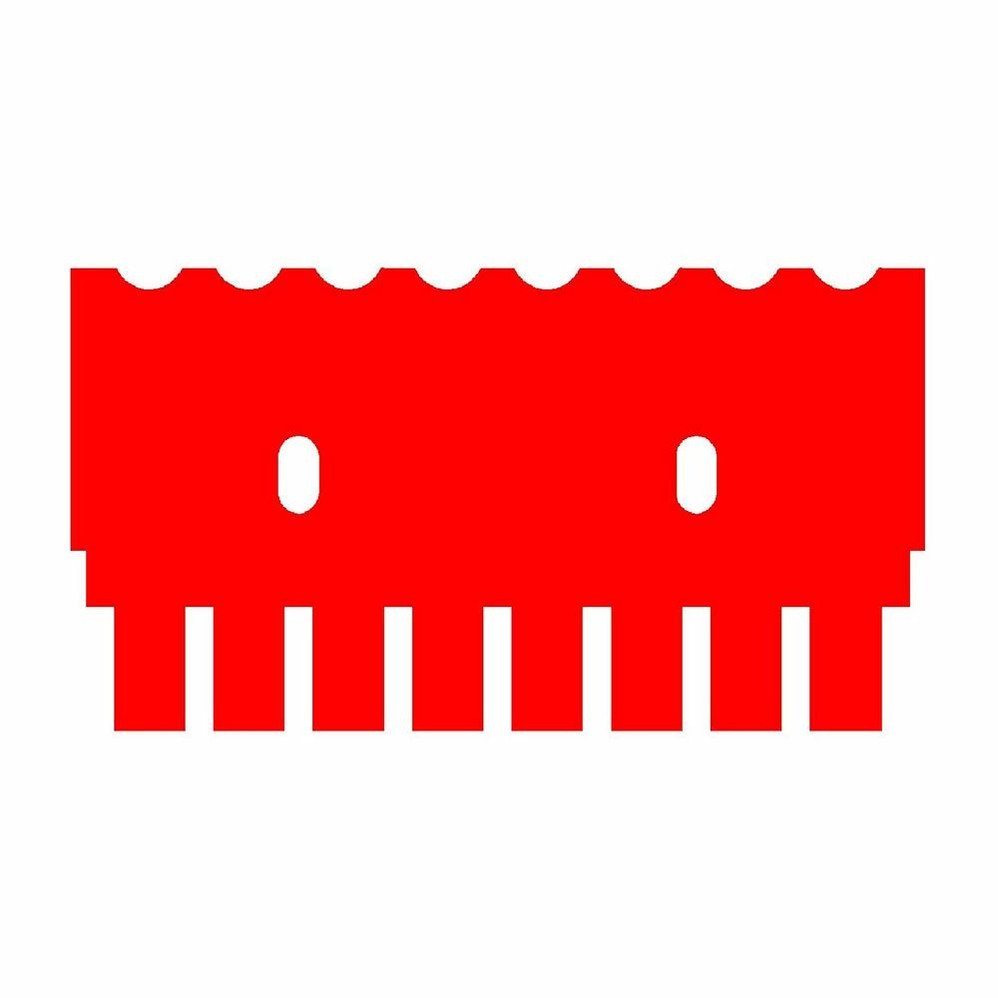 (45-100C8M) 8 Tooth Comb, 1.5mm Thick For 7cm Mini Gel Box 1 Comb/Unit