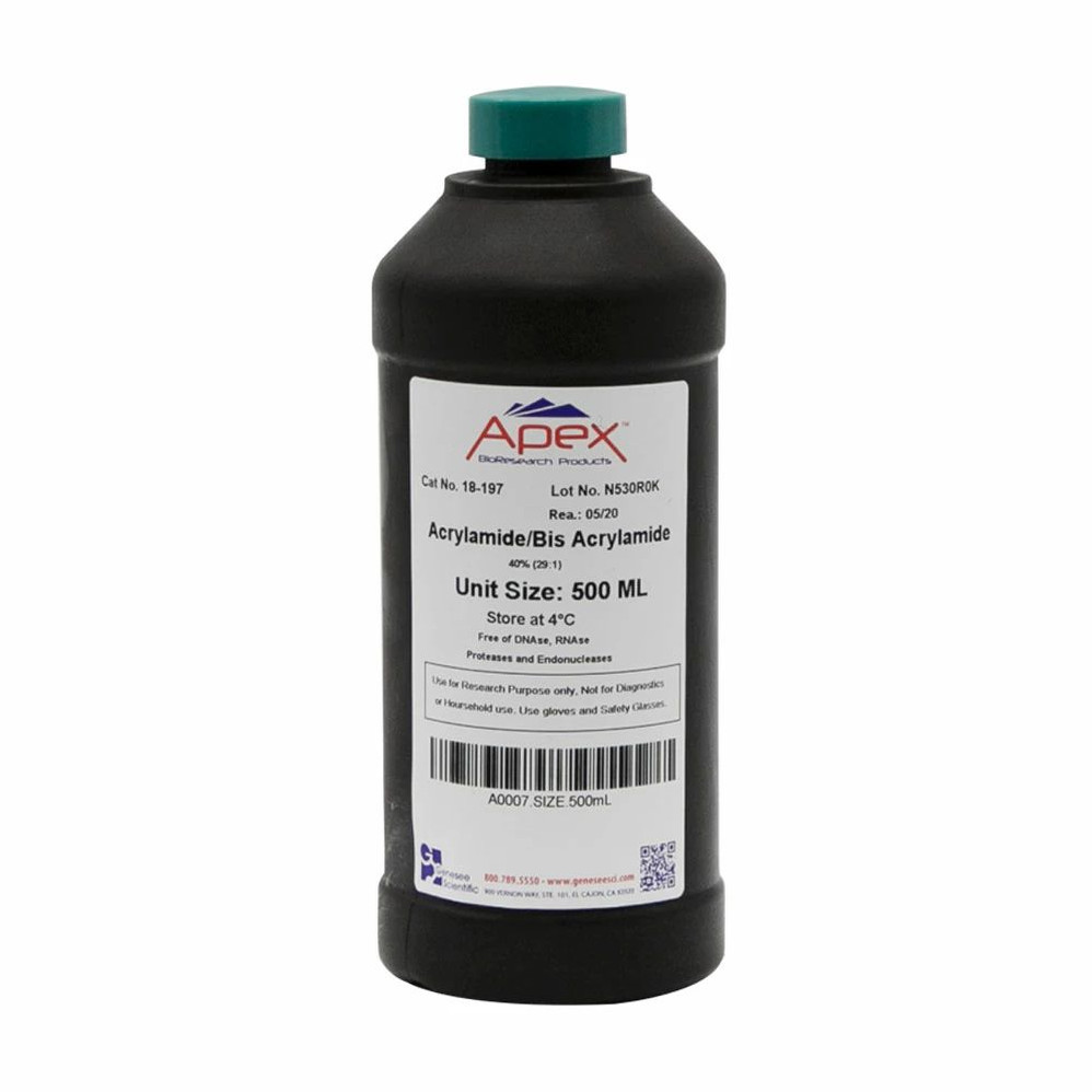 (18-197) Acrylamide/Bis Acrylamide 40% (29:1), Sterile solution 500ml/Unit
