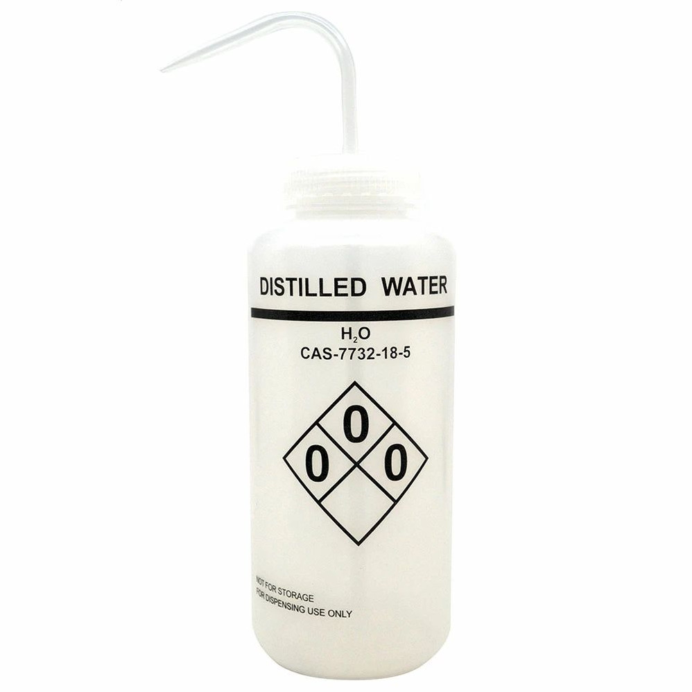 (75-194) 1000ml Labeled Wash Bottle - D LDPE, Self-Venting 1 Bottle/Unit