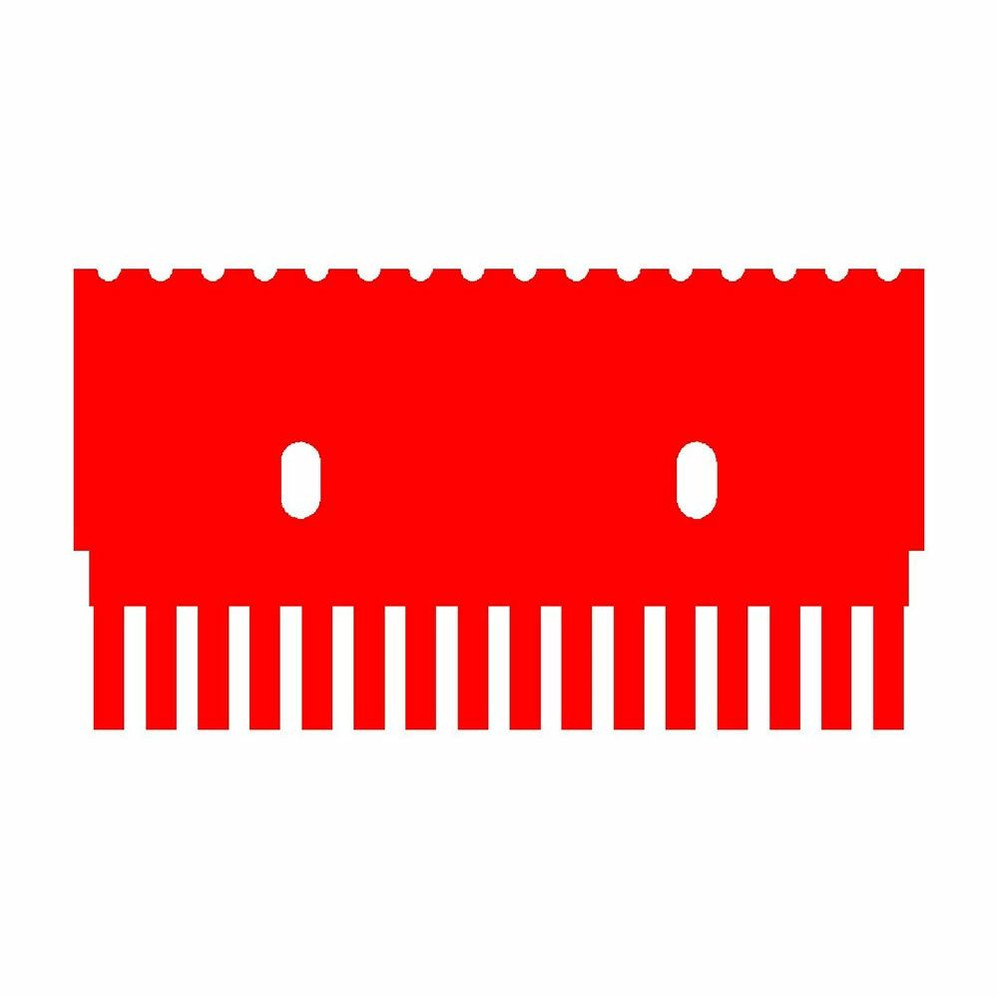 (45-100C16M) 16 Tooth Comb, 1.5mm Thick For 7cm Mini Gel Box 1 Comb/Unit