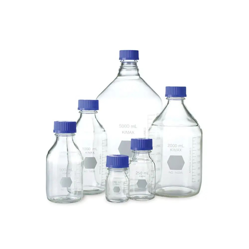 DWK Life Sciences 14395-5000 Bottle,Gl45,Blu Pp Cap,5000Ml, KIMBLE®, 1/Unit Primary Image