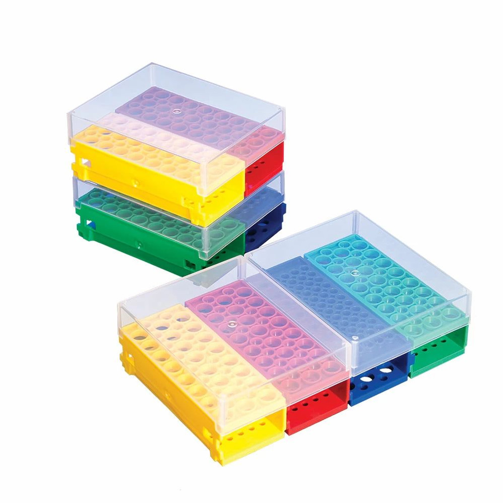 (27-115) SlipLock Flipper Mini Workstat Blue,Green,Red,Yellow 4 Racks & 2 Lids/Unit