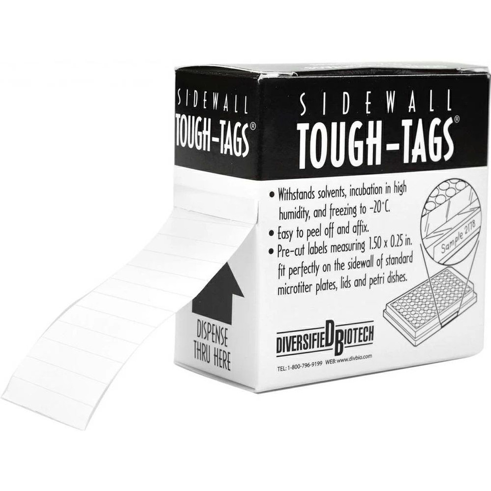 (89-148) ToughTag, R, White 1.50 x 0.25 1000 Labels/Unit