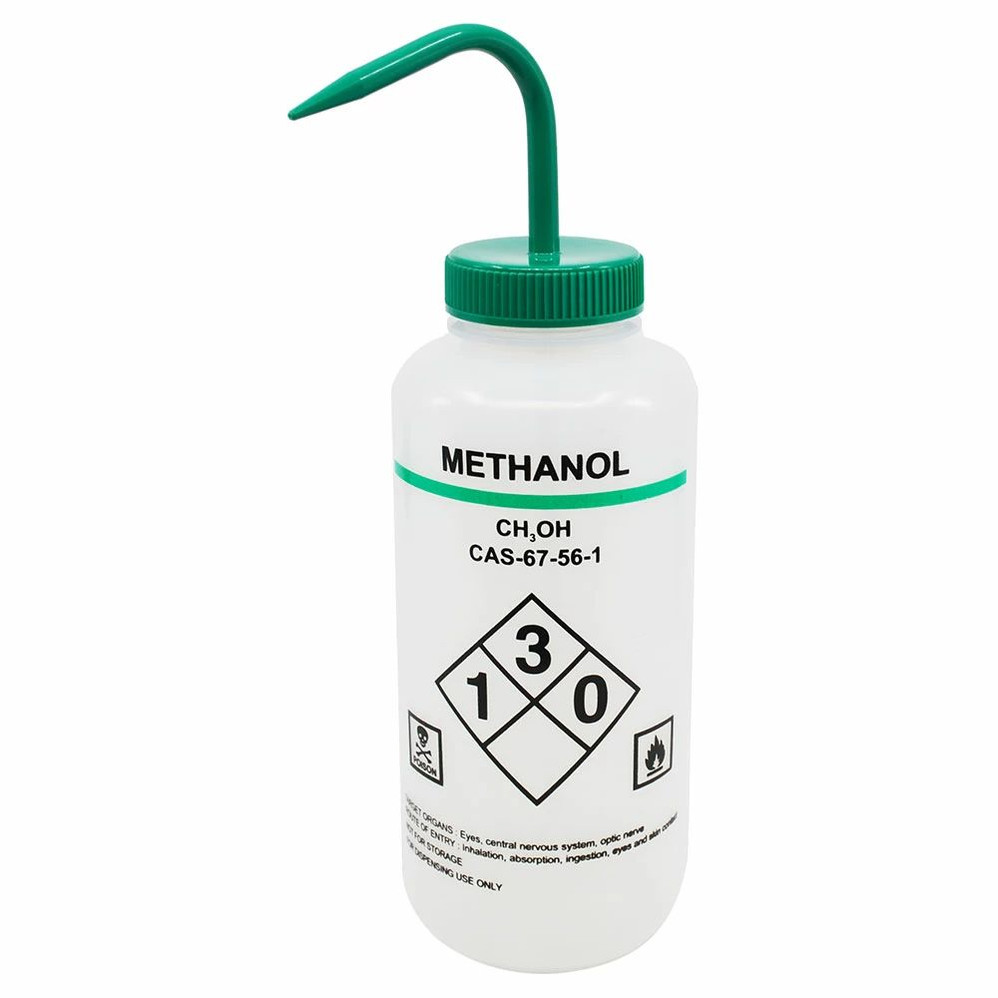 (75-197) 1000ml Labeled Wash Bottle - M LDPE, Self-Venting 1 Bottle/Unit