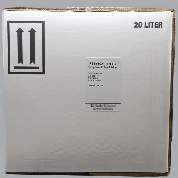 (25-826) PBS 10X, pH 7.2 Endo & Mycoplasma tested 20 L/Unit