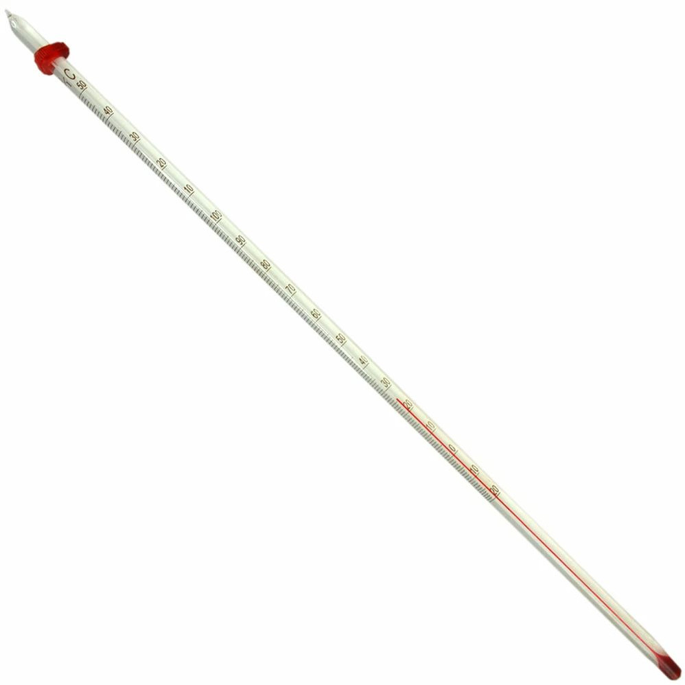 Safety Thermometer, Red Non-Toxic. Total Immersion 10 Thermometers/Unit