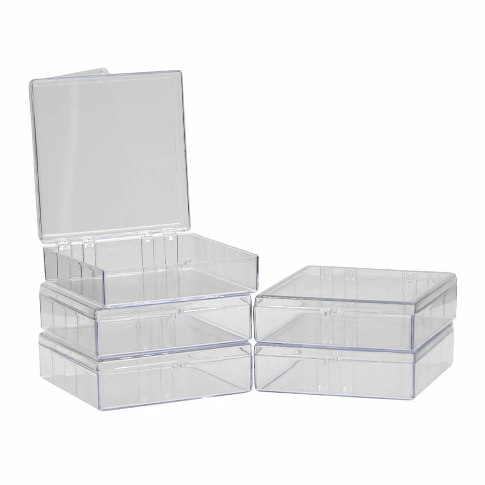(30-134) Blotting Boxes, Square, Clear 11.6 x 11.6 x 3.2cm 5 Boxes/Unit