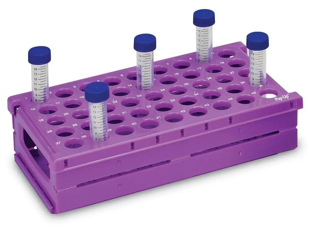 (93-228) Pop-Up Tube Rack 15 mL Purple 2 Racks/Unit