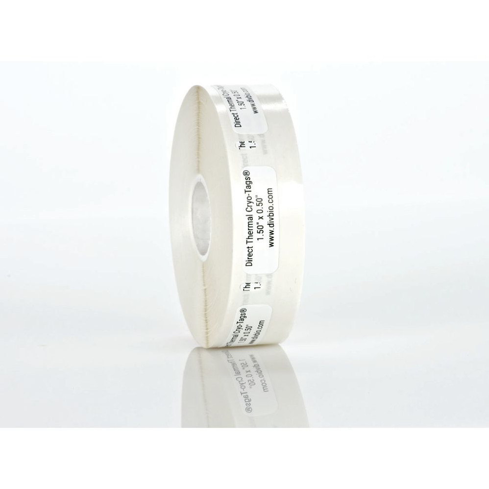 (89-169) DT Cryo-Tags, 1.5/2.0ml Tubes, Roll 1.50 x 0.50", White 750 Labels/Unit