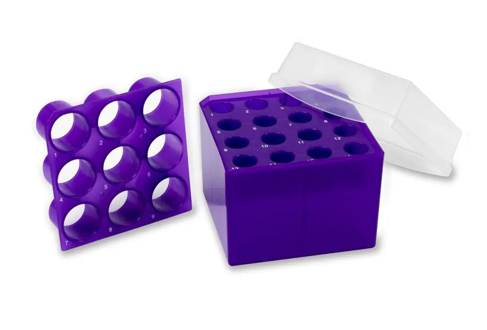 (93-227) Transformable Cube Tube Rack 1 Purple 5 Boxes/Unit