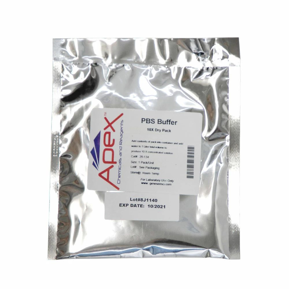 (20-134) Apex PBS Buffer, Powder Pack 10X Dry Pack 1 Pack/Unit