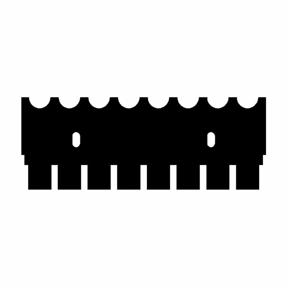 (45-101C8S) 8 Tooth Comb, 0.75mm Thick for 10cm Wide Gel Box 1 Comb/Unit