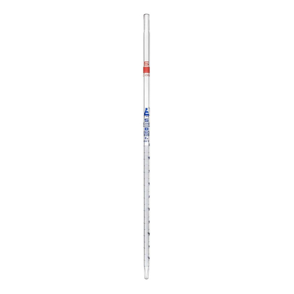 (75-256) 5ml Glass Serological Pipette Red Band 1 Pipet/Unit