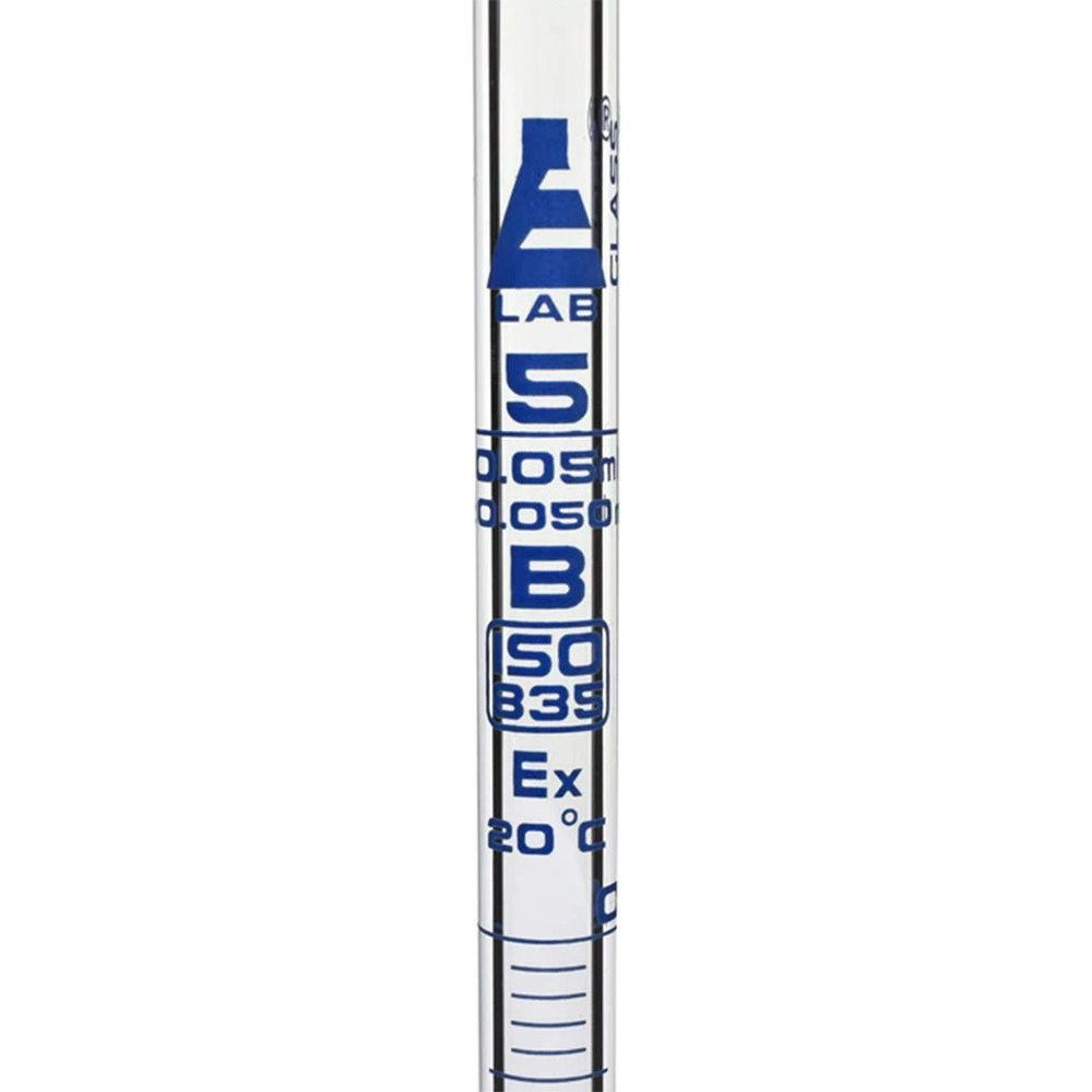 (75-256) 5ml Glass Serological Pipette Red Band 1 Pipet/Unit