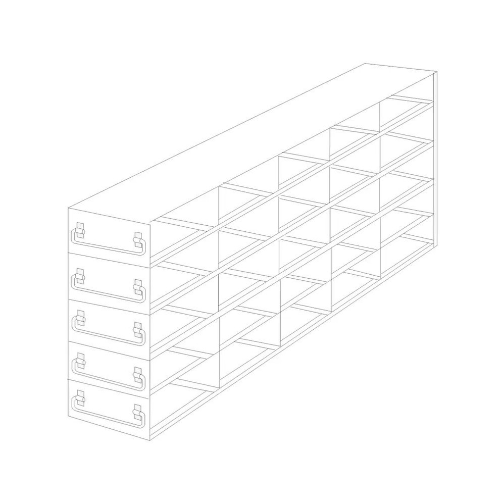 (27-369) Drawer Rack for 25-Place Slide 479.4 x 152.4 x 217.5 1 Rack/Unit