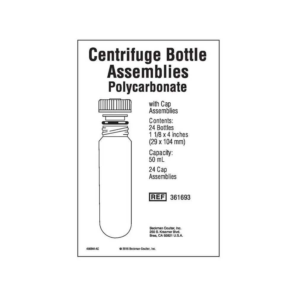 (95-270) PC Bottle with Screw-On Caps 50ml, 29 x 104 24 Bottles/Unit