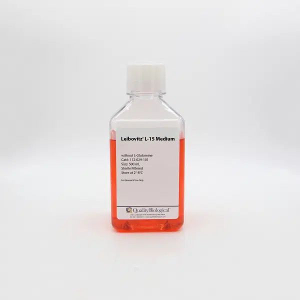 (25-717) Leibovitz' L-15 Medium w/ Phen Red, w/o Glut, NaHCO3 500 mL/Unit