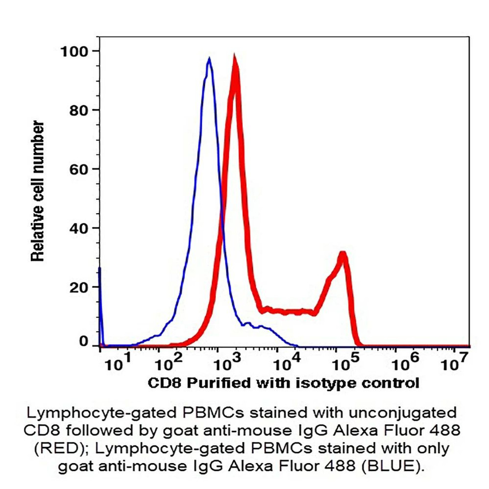 (55-808U) CD8 Unconjugated  Antibody Clone OKT8, Mouse IgG2a,k 100ug/Unit