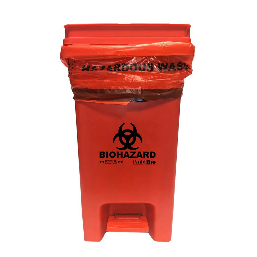 (30-211) BowTie Biohazard Bin With Hands-Free Foot Pedal 1 Bin/Unit